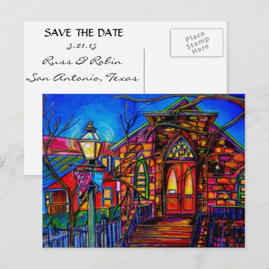 Kleine kerk in het Briefkaart La Villita (Voorkant / Achterkant)