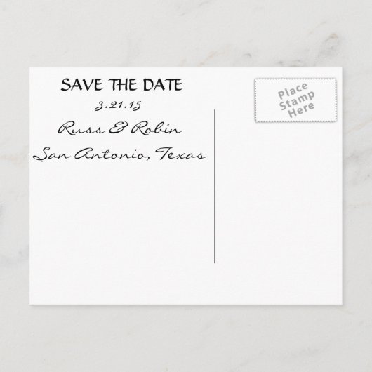 Kleine kerk in het Briefkaart La Villita (Achterkant)