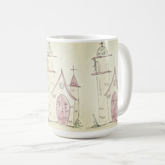 Kleine kerk - koffie-mok koffiemok (Voorkant rechts)