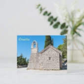 Kleine kerk op Marjan heuvel bij Split - Kroatië Briefkaart (Staand voorkant)