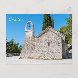Kleine kerk op Marjan heuvel bij Split - Kroatië Briefkaart