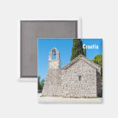 Kleine kerk op Marjan heuvel bij Split - Kroatië Magneet (Voorkant / Achterkant)