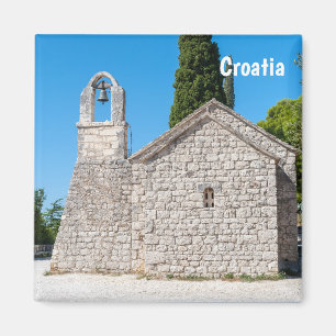 Kleine kerk op Marjan heuvel bij Split - Kroatië Magneet