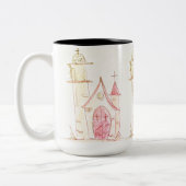 Kleine kerken - 2024 tweekleurige koffiemok (Links)