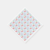 Kleine kers op de weg Blue Baby Boy Shower Servet (Hoek)