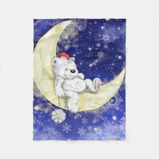 Kleine Kerst Beer Baby Fleece Deken (Voorkant)