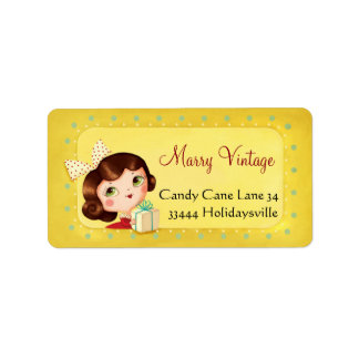 Kleine Kerst Doll Adresetiketten Etiket