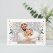 Kleine Kerst Familie Foto Wenskaart Kaart (Staand voorkant)