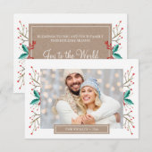 Kleine Kerst Familie Foto Wenskaart Kaart (Voorkant / Achterkant)