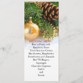Kleine Kerstballen Bruiloft Menu (Voorkant)
