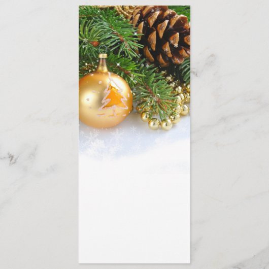 Kleine Kerstballen Bruiloft Menu (Achterkant)