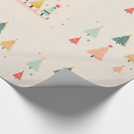 Kleine kerstboom cadeaupapier (Hoek)