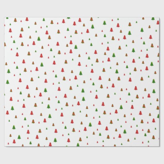 Kleine kerstboom cadeaupapier (Vlak)