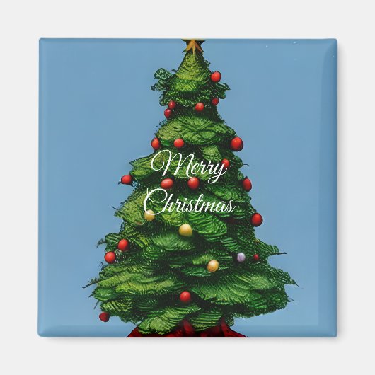 Kleine kerstboom magneet (Voorkant)