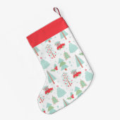 Kleine kerstboom met rode auto kerstsok (Achterkant (Hangend))