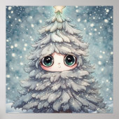 Kleine kerstboom poster (Voorkant)
