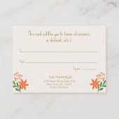 Kleine kerstcadeaubon visitekaartje (Achterkant)