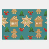 Kleine kerstcadeautjes inpakpapier vel (Voorkant)