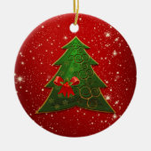 Kleine kerstcadeautjes keramisch ornament (Voorkant)