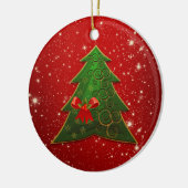 Kleine kerstcadeautjes keramisch ornament (Links)