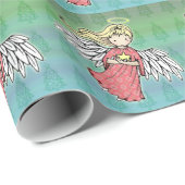 Kleine Kerstengel Cadeaupapier (Rol Hoek)