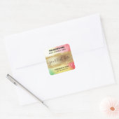 Kleine kerstetiketten met rood groen product vierkante sticker (Envelop)