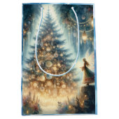 Kleine kerstfee in een betoverd bos medium cadeauzakje (Voorkant)