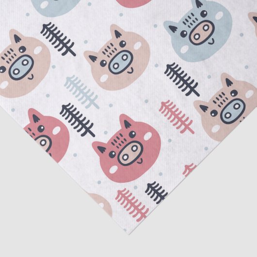 Kleine kerstfeestjes tissuepapier (Detail)