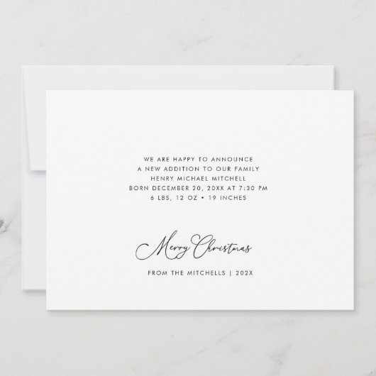 Kleine kerstkaart aankondiging (Achterkant)