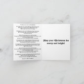 Kleine Kerstkaart, Blauwe Lichten Orniments Feestdagen Kaart (Binnen)