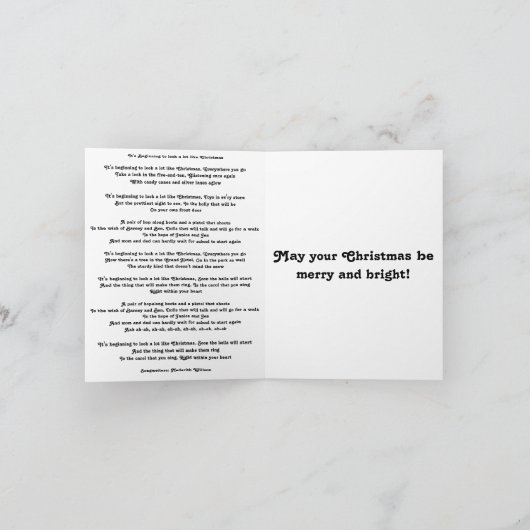 Kleine Kerstkaart, Blauwe Lichten Orniments Feestdagen Kaart (Binnen)