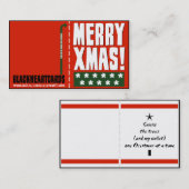 Kleine kerstkaarten visitekaartje (Voorkant / Achterkant)