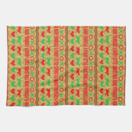 Kleine kerstkatjes theedoek