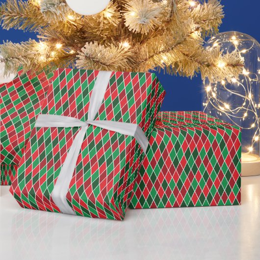 Kleine Kerstkleurige Harlekijn Cadeaupapier (Feestdagen)