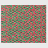 Kleine Kerstkleurige Harlekijn Cadeaupapier (Vlak)