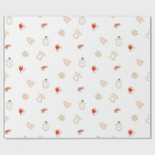 Kleine kerstkoekjes naadloos patroon | Whiter Cadeaupapier (Vlak)