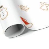 Kleine kerstkoekjes naadloos patroon | Whiter Cadeaupapier (Rol Hoek)