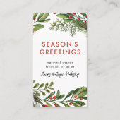 Kleine Kerstkrans voor bedrijven Visitekaartje (Voorkant)