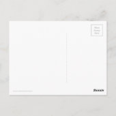 Kleine kerstman die een cadeau inpakt briefkaart (Achterkant)