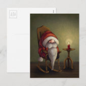 Kleine Kerstman in zijn schommelstoel Feestdagenkaart (Voorkant / Achterkant)