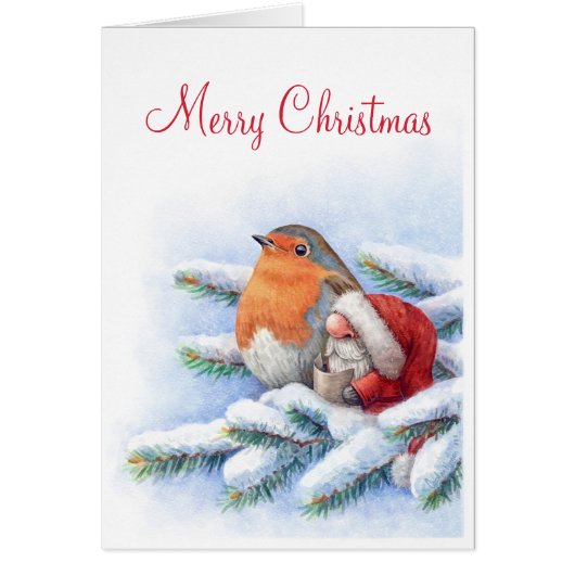 Kleine Kerstman met een rode rover (Voorkant)