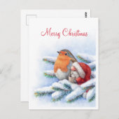 Kleine Kerstman met een rode rover Briefkaart (Voorkant / Achterkant)