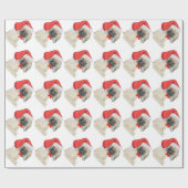 Kleine Kerstman Pekingees Cadeaupapier (Vlak)