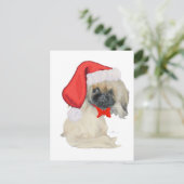 Kleine Kerstman Pekingees Feestdagenkaart (Staand voorkant)