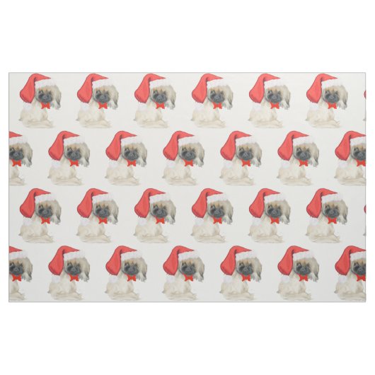 Kleine Kerstman Pekingees Stof (Yard (91,4 cm))