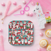 Kleine Kerstmannen Papieren Bordje (Feest)