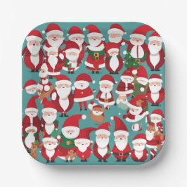 Kleine Kerstmannen Papieren Bordje