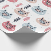 Kleine kerstpiggies | Festive Thaise Varkens Cadeaupapier (Hoek)