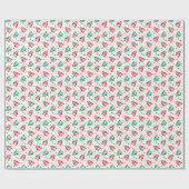 Kleine kerstpinguïns met jute kinderen cadeaupapier (Vlak)