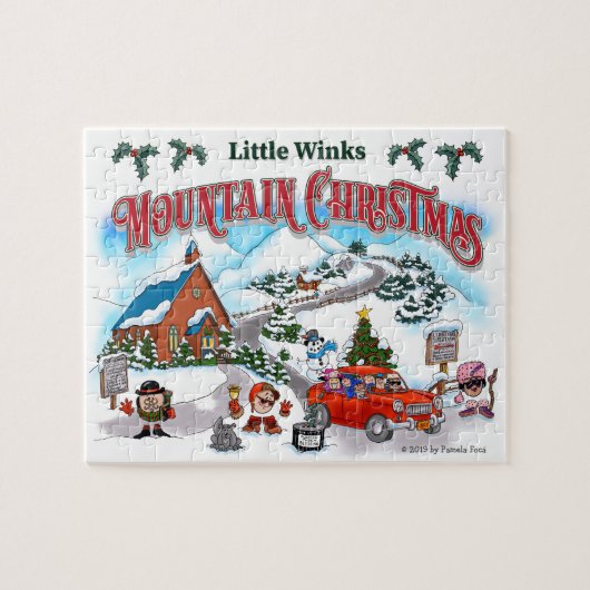 Kleine kerstpuzzel in de Winks Mountain Legpuzzel (Horizontaal)